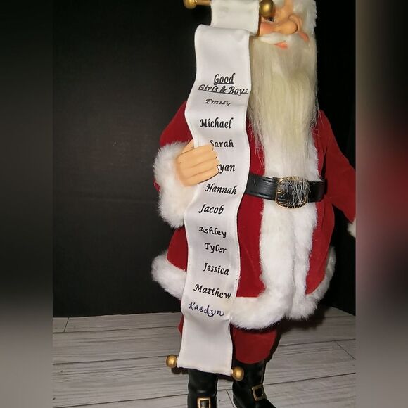 Celebrate It Christmas Holiday Treasured Santa With Good Boys & Girls List Decor - Picture 2 of 11